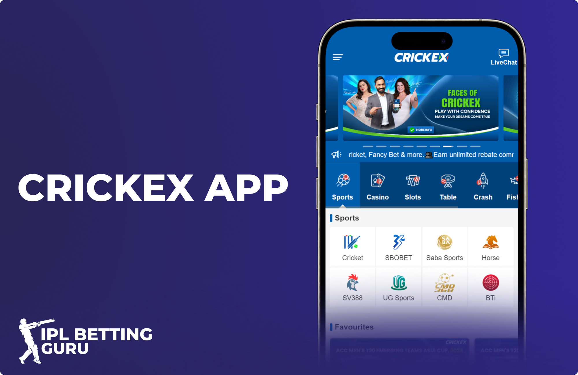 Crickex mobile application for bets on the go