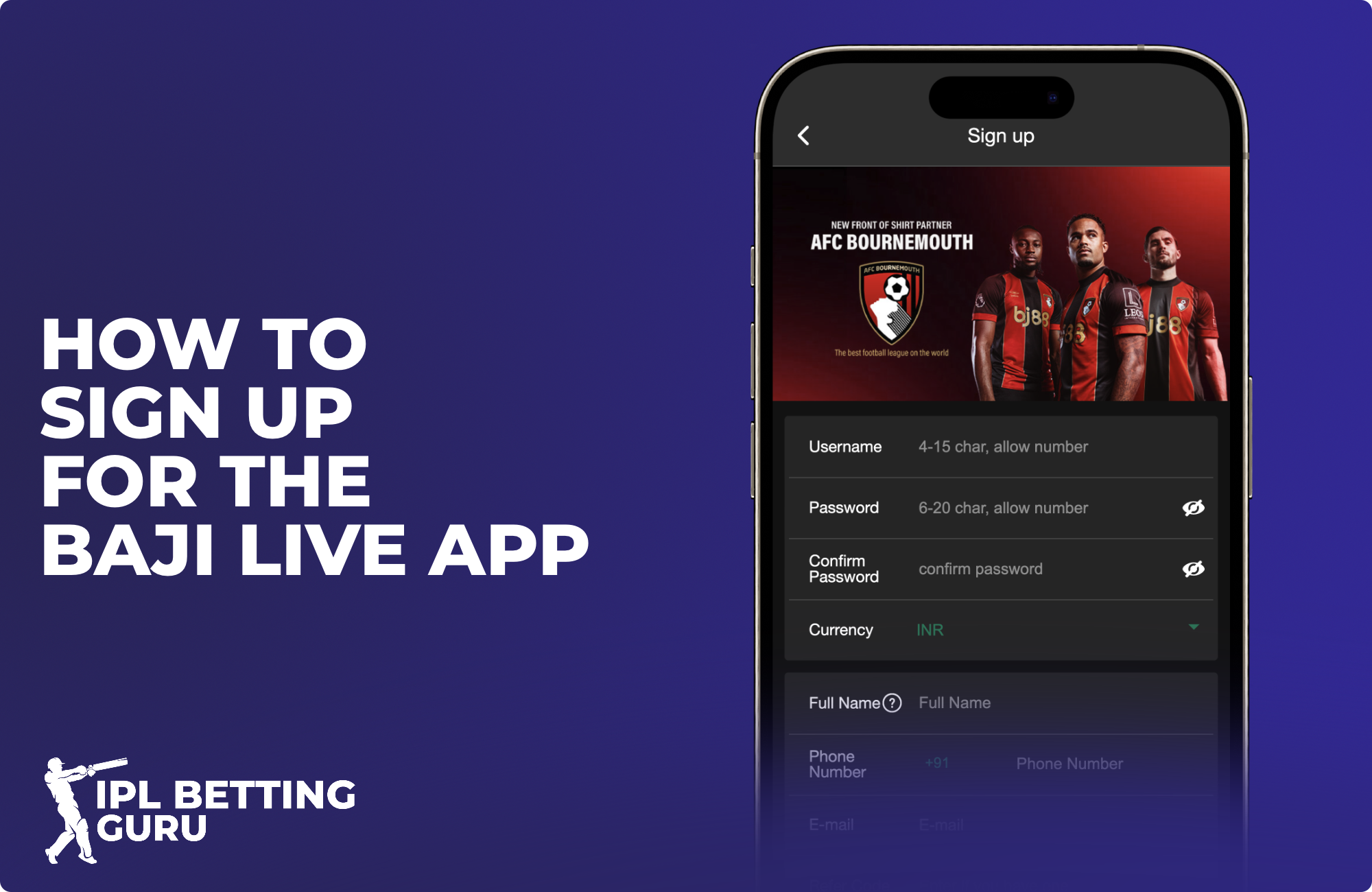 Sign up for the Baji Live app and start betting now