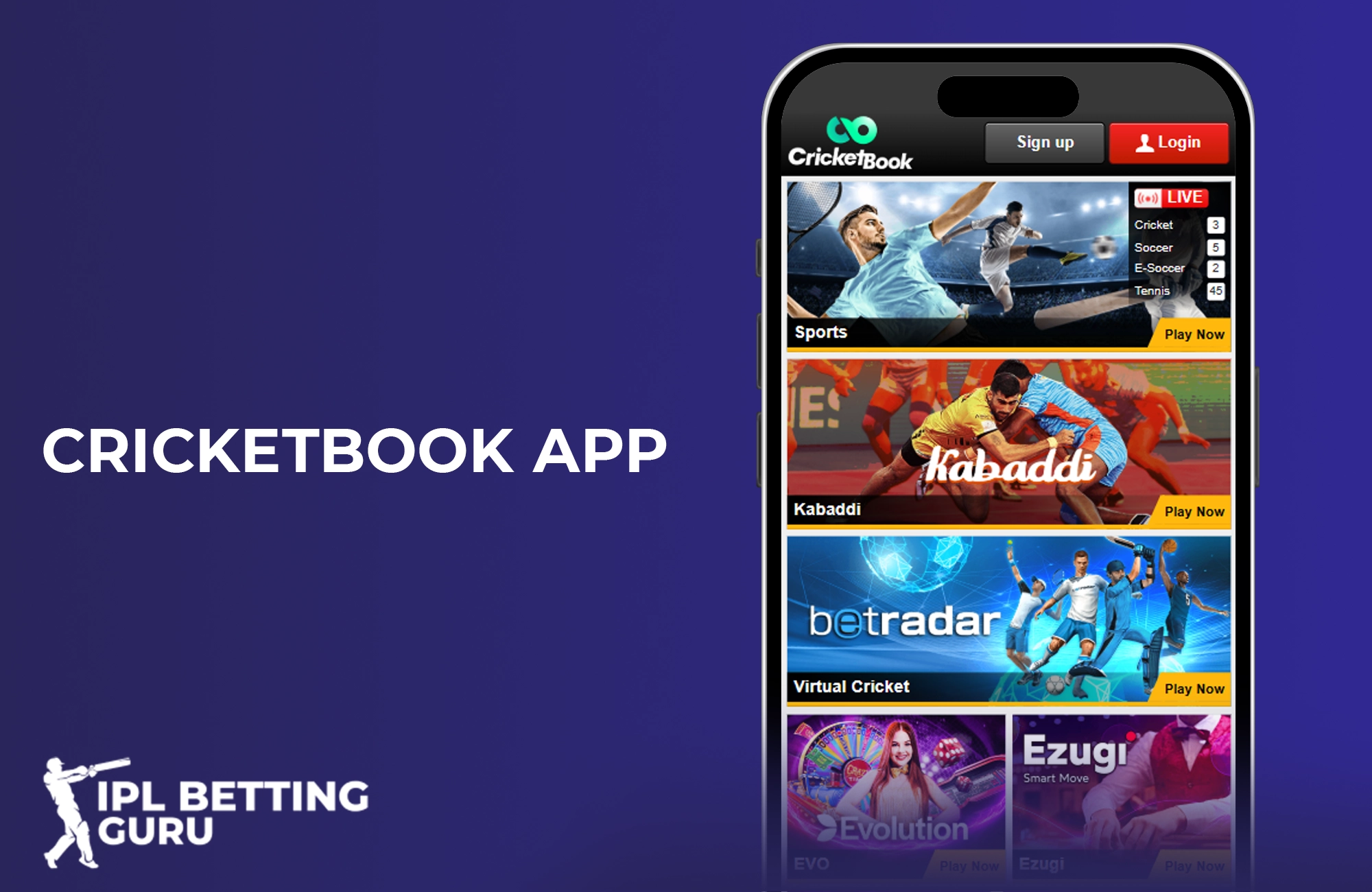 Cricketbook mobile application for bets on the go