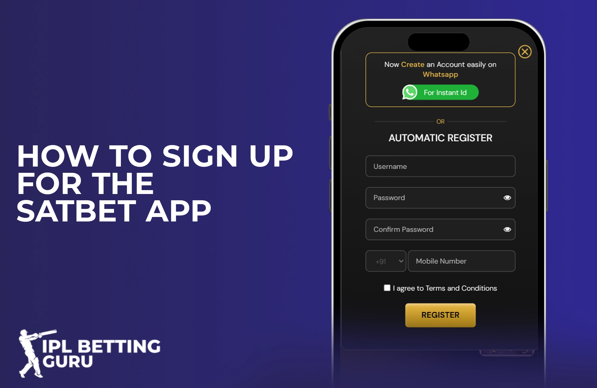 Sign up for the Satbet app and start betting now