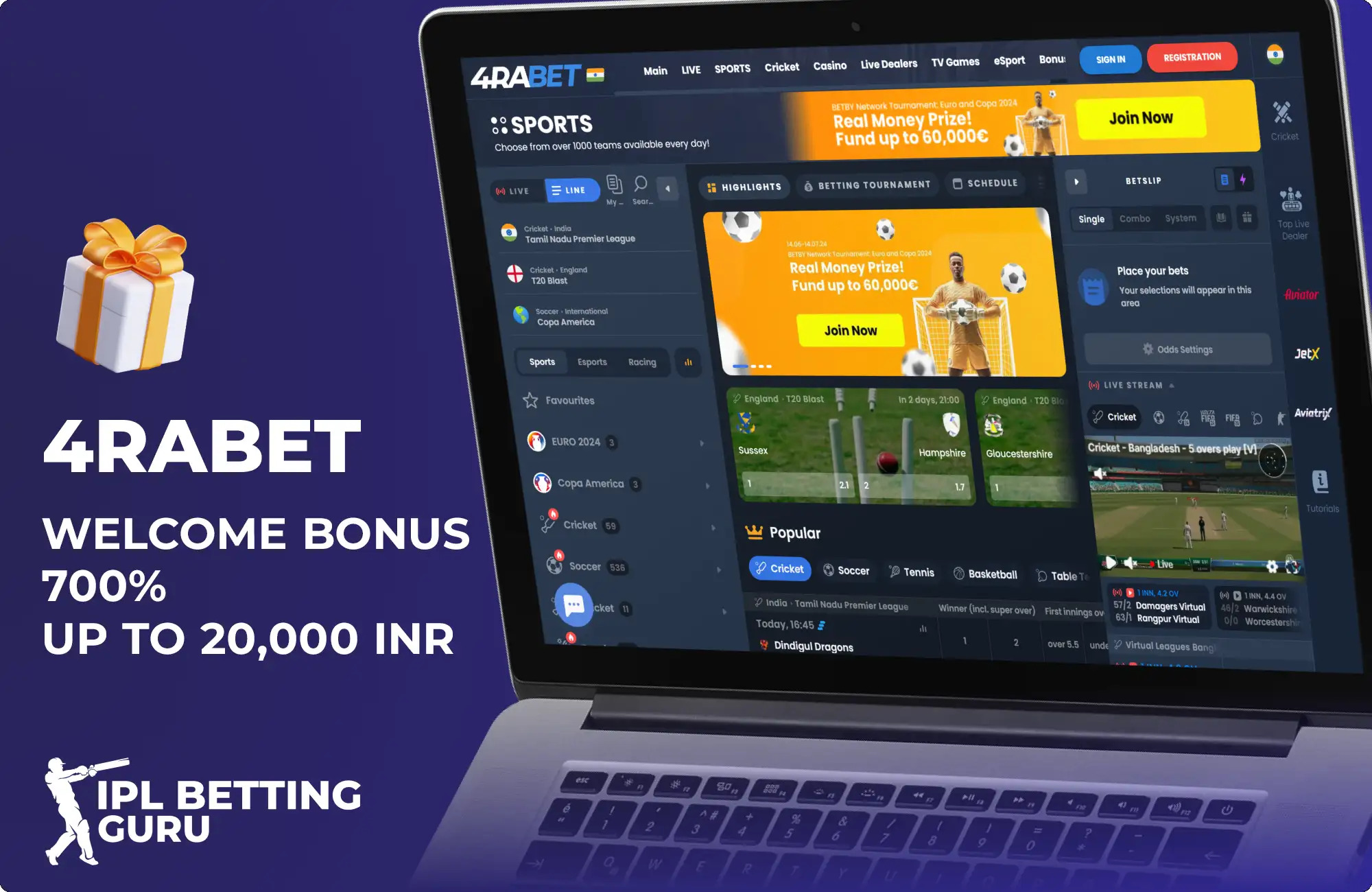 4rabet ipl bonus