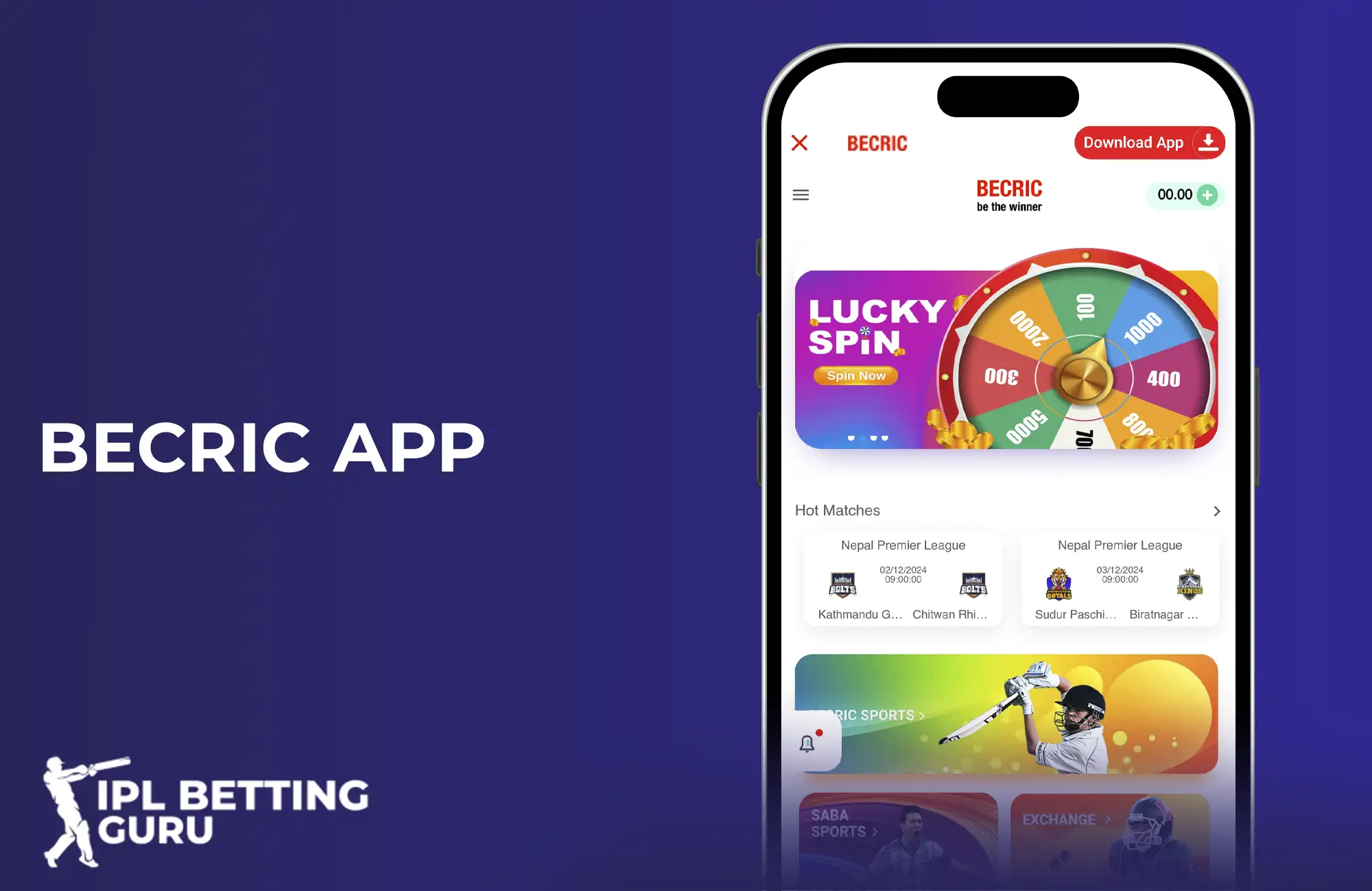 Becric mobile app