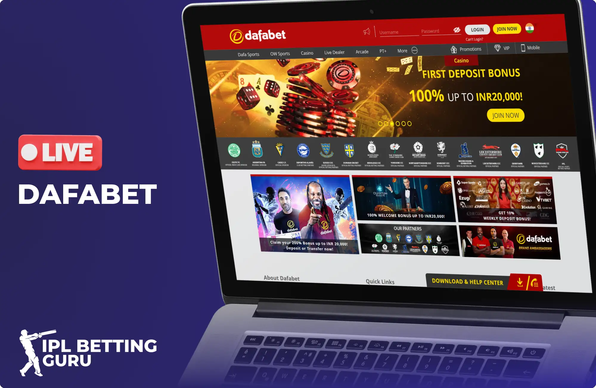 Dafabet live betting