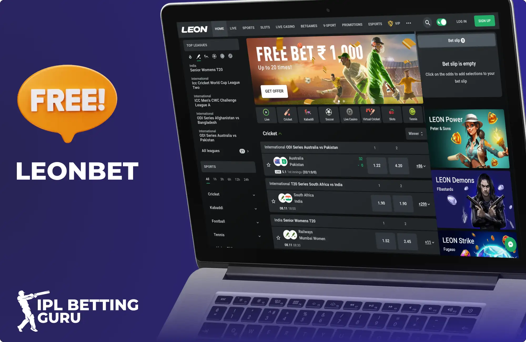 Leonbet free bets