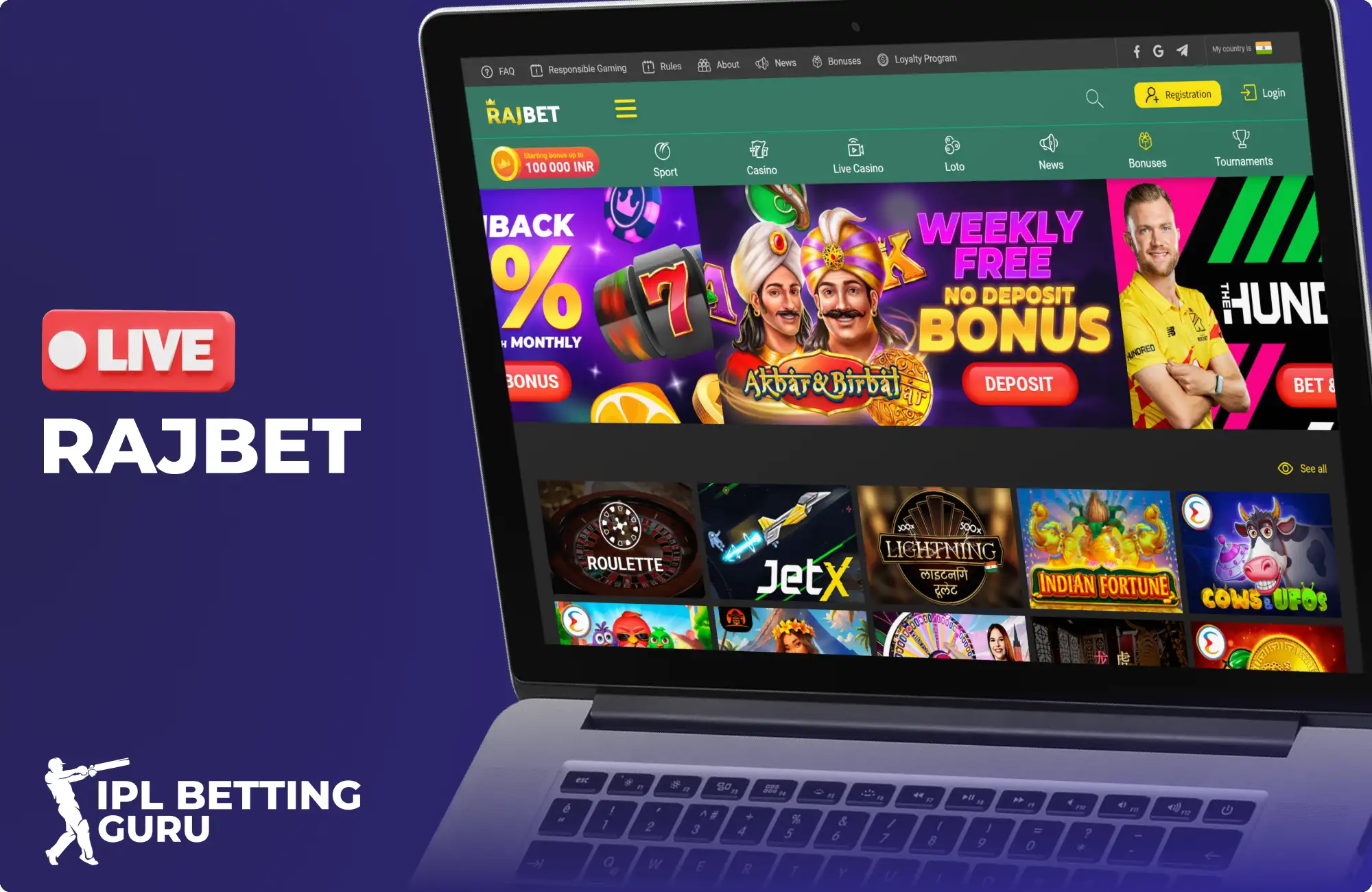 Rajbet live betting